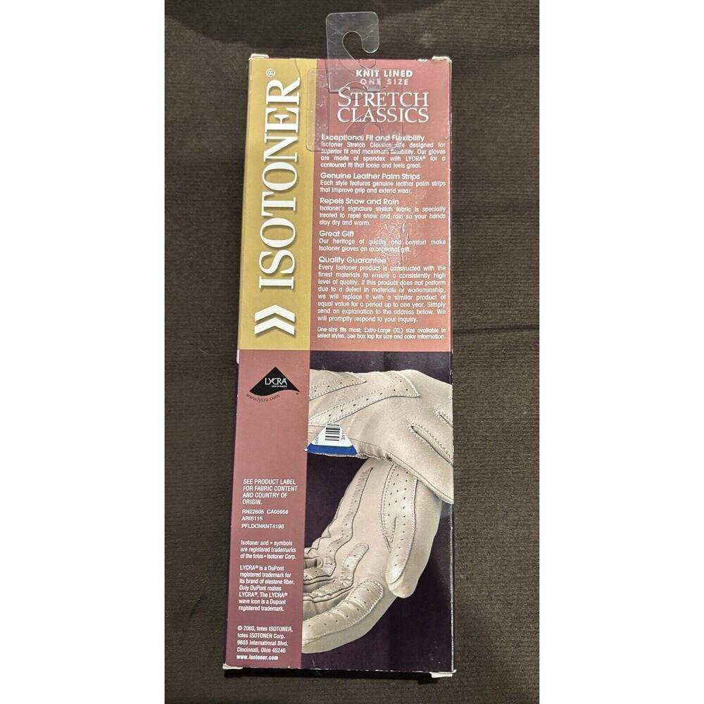 Isotoner Knit Lining Water Resistant Gloves Black New In Box